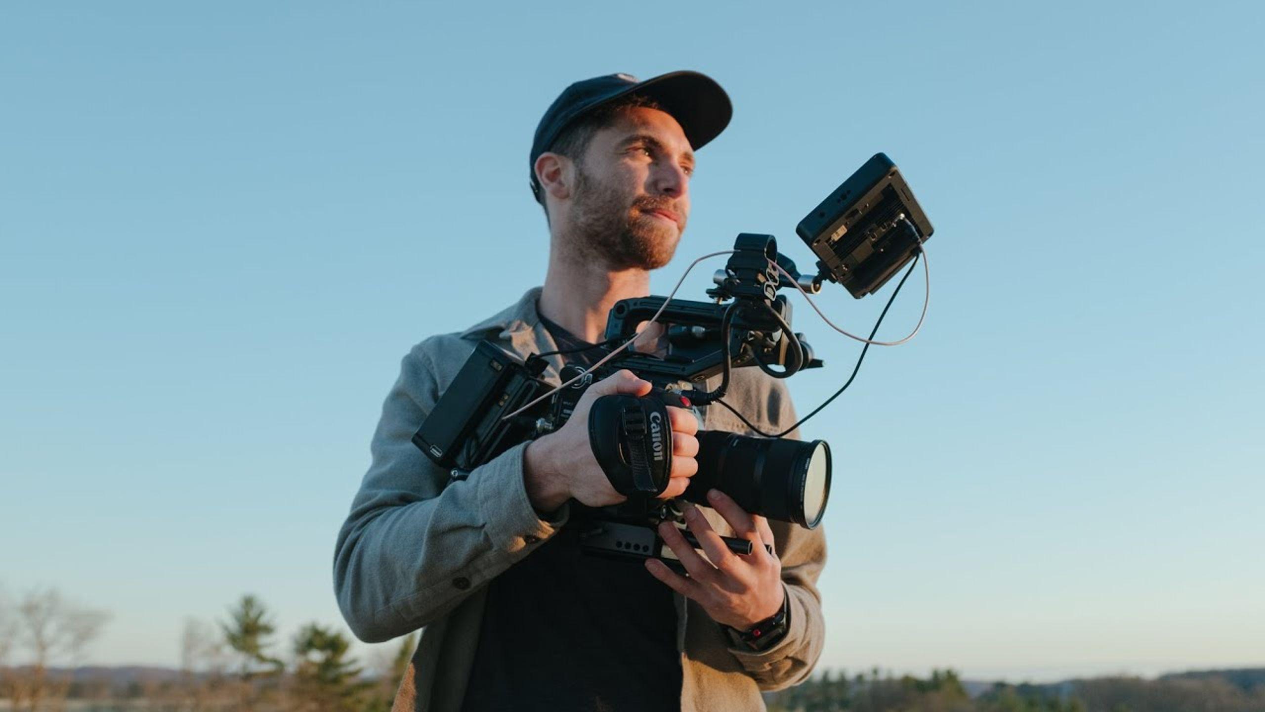 Danny doing his thing on set.